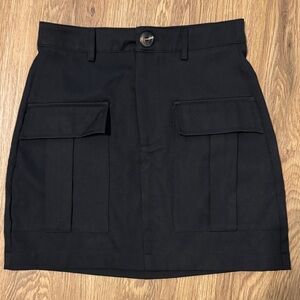 Black Mini Skirt with Pockets